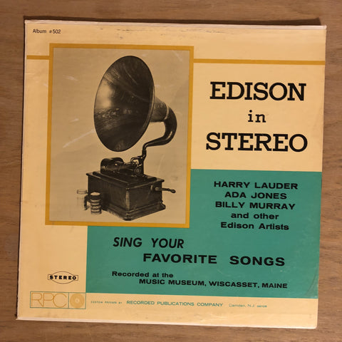 Edison in Stereo "Sing Your Favorite Songs